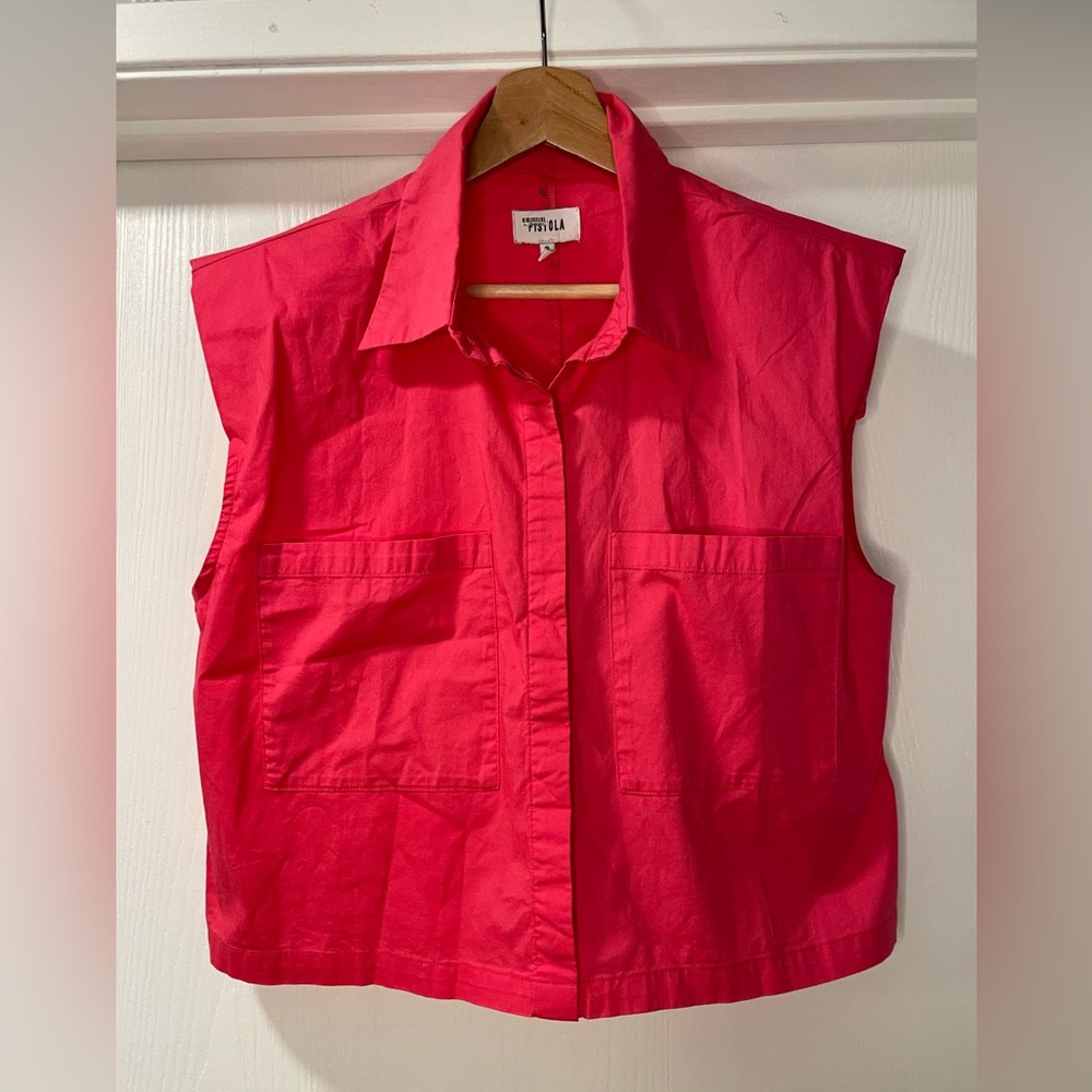 Pistola Liam Top Hot Pink Sleeveless Blouse
